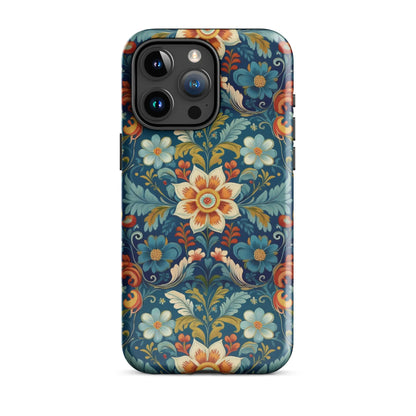 Norwegian Rosemaling Tough MagSafe iPhone® Case - The Global Wanderer