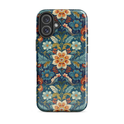 Norwegian Rosemaling Tough MagSafe iPhone® Case - The Global Wanderer