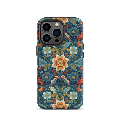 Norwegian Rosemaling Tough MagSafe iPhone® Case - The Global Wanderer