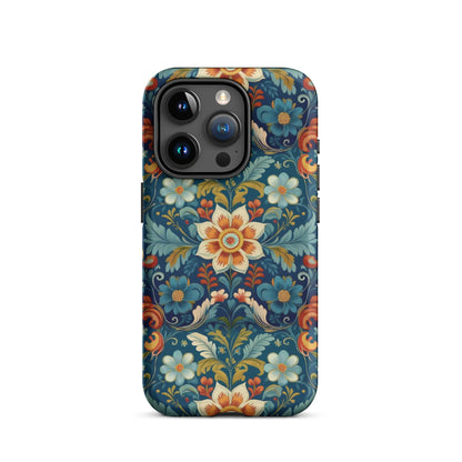 Norwegian Rosemaling Tough MagSafe iPhone® Case - The Global Wanderer