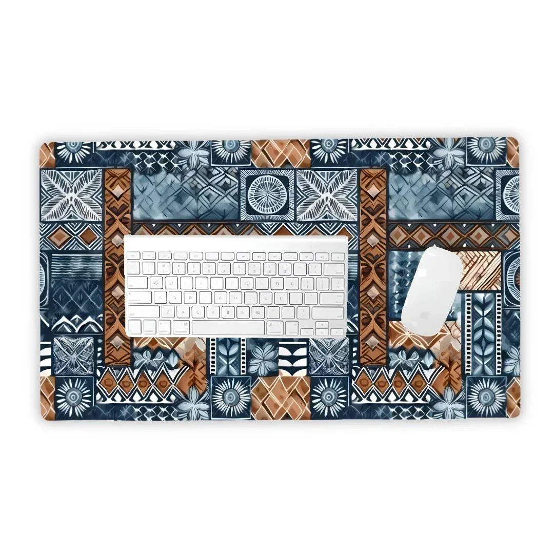 Trade Wind Tapa Cloth Desk Mat - The Global Wanderer