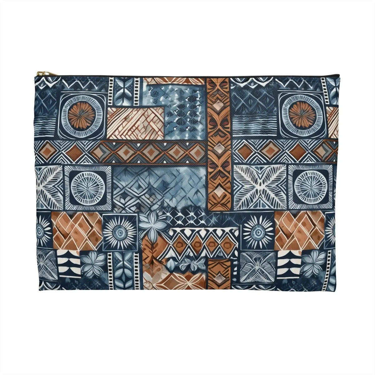 Trade Wind Tapa Cloth Flat Pouch - The Global Wanderer