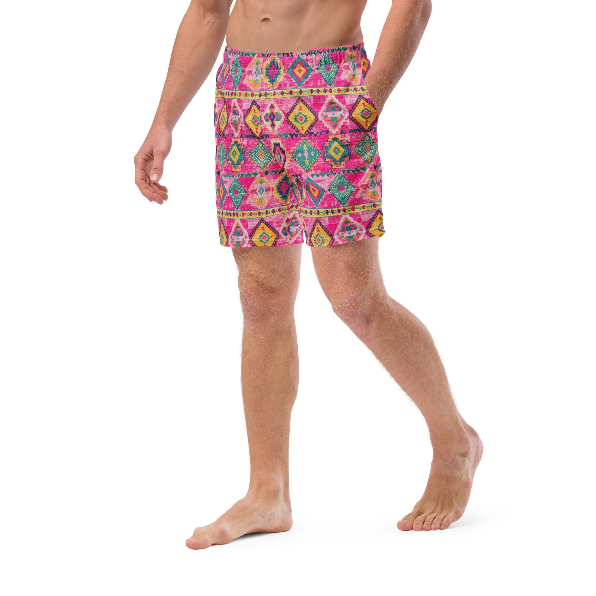 Turkish Kilim Recycled Men's Swim Trunks - The Global Wanderer