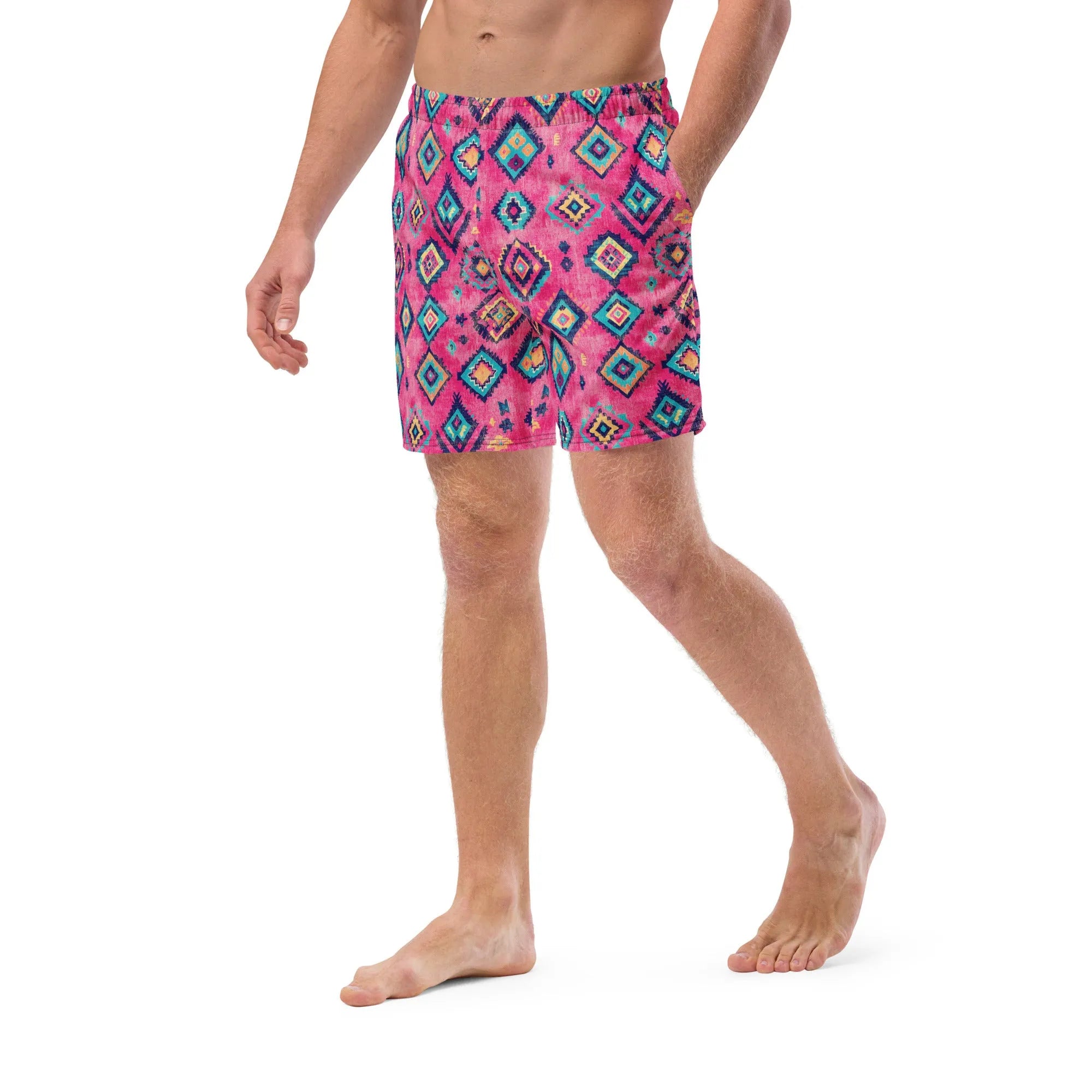 All-Over Print Recycled Swim Trunks - The Global Wanderer