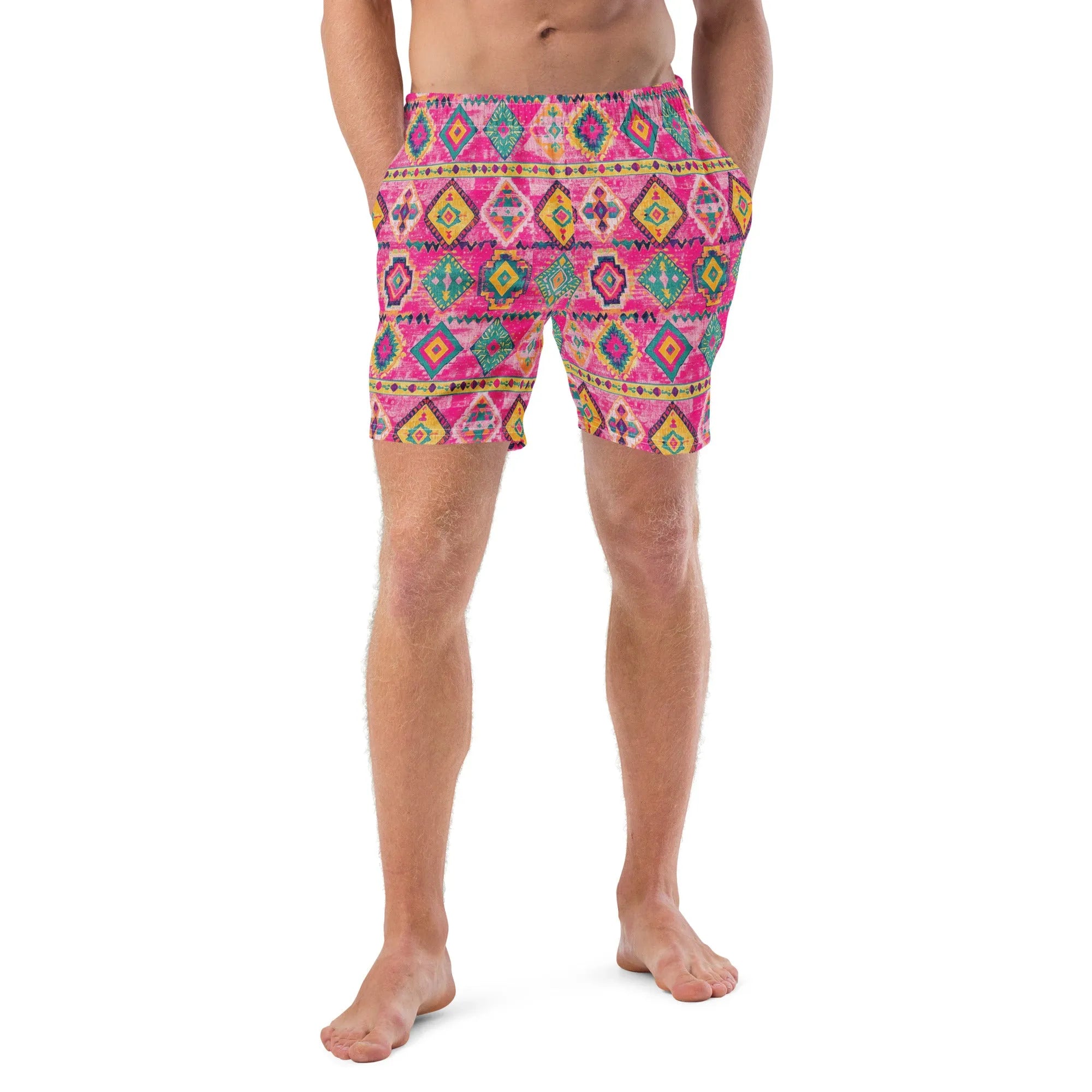 Turkish Kilim Recycled Men's Swim Trunks - The Global Wanderer