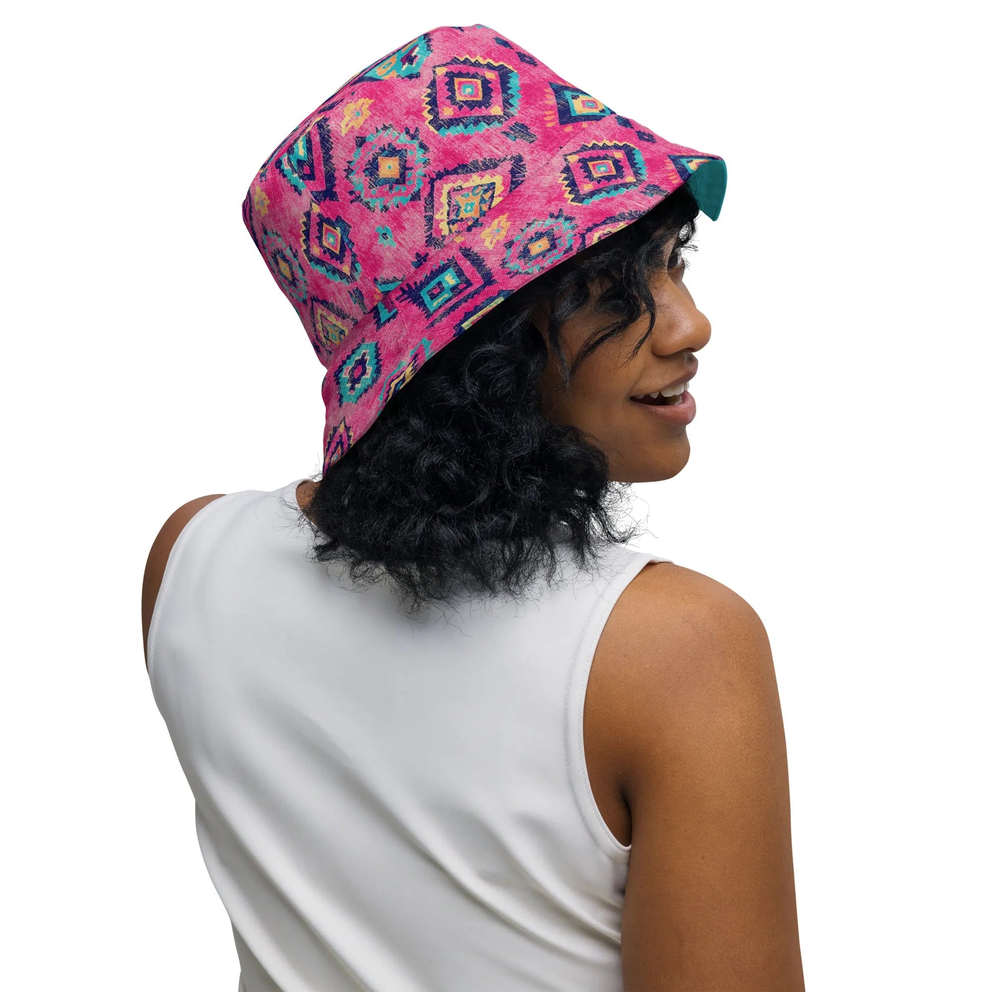 Turkish Kilim Reversible Bucket Hat - The Global Wanderer