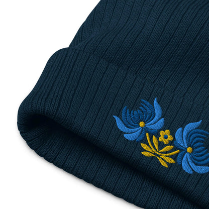 Ukrainian Folk Art Embroidered Beanie - The Global Wanderer