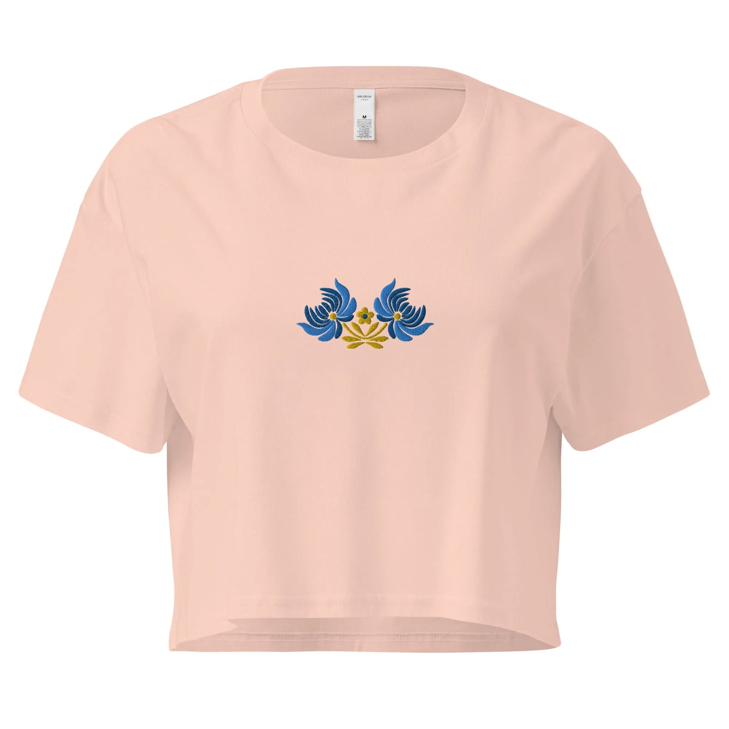 Ukrainian Folk Art Embroidered Cropped T-Shirt - The Global Wanderer