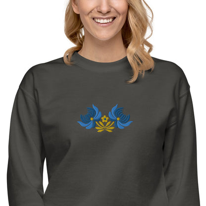 Ukrainian Folk Art Embroidered Sweatshirt - The Global Wanderer