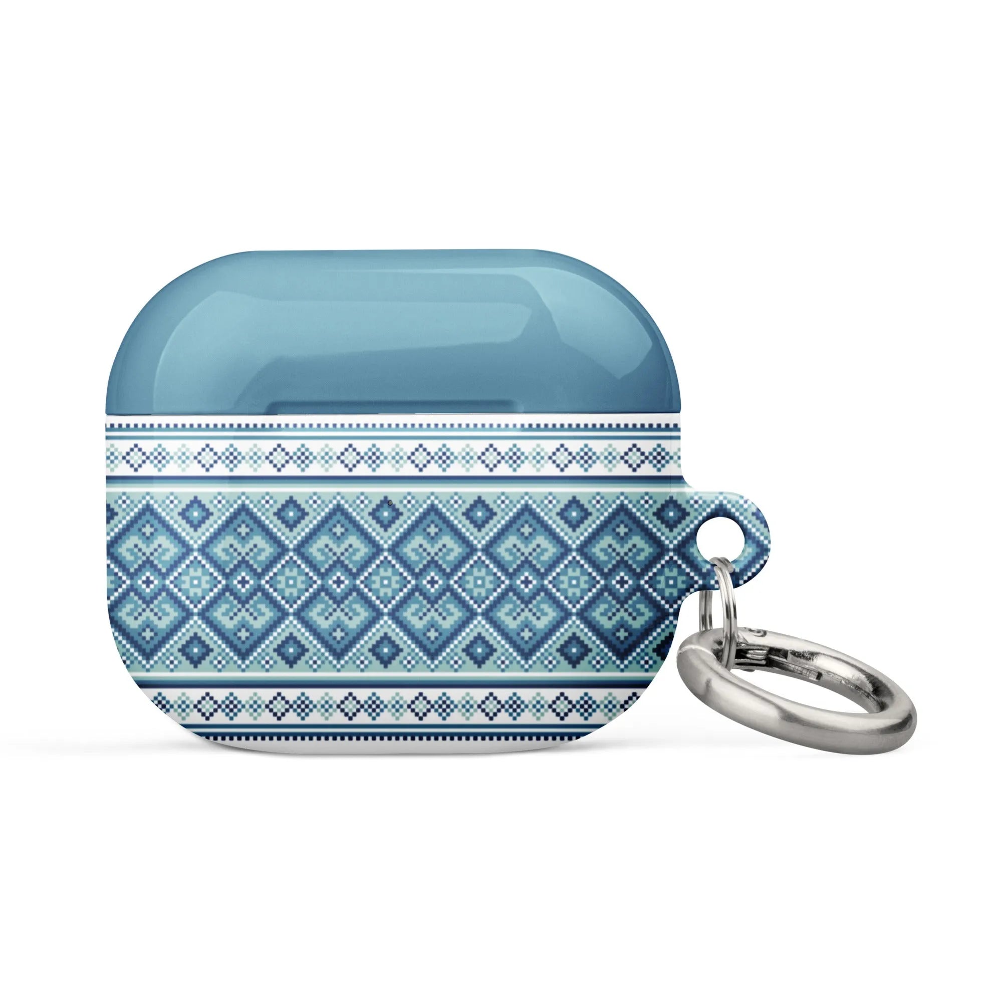 Ukrainian Vyshyvanka AirPod 3 Case - Blue - The Global Wanderer