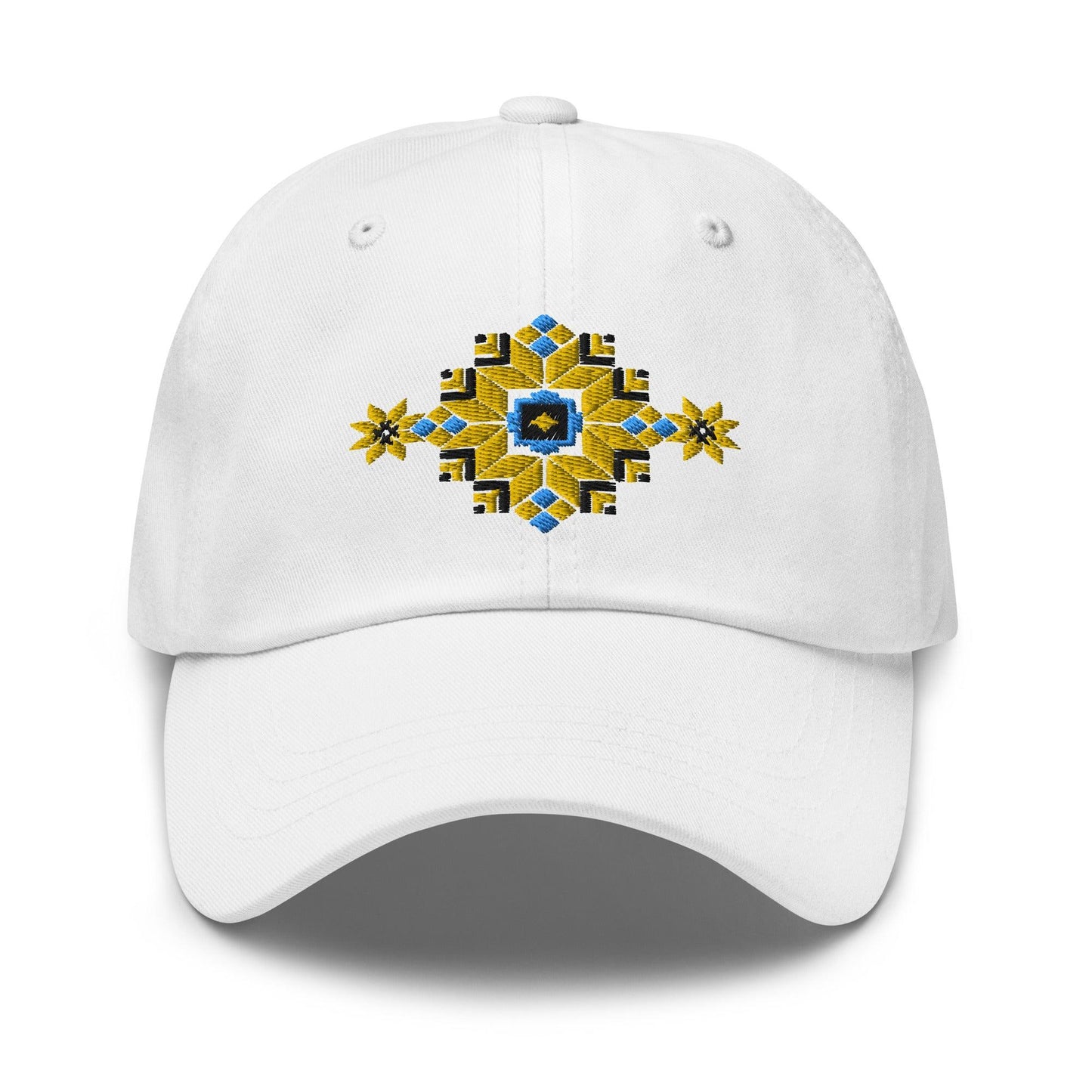 Ukrainian Vyshyvanka Motif Embroidered Dad Hat - The Global Wanderer
