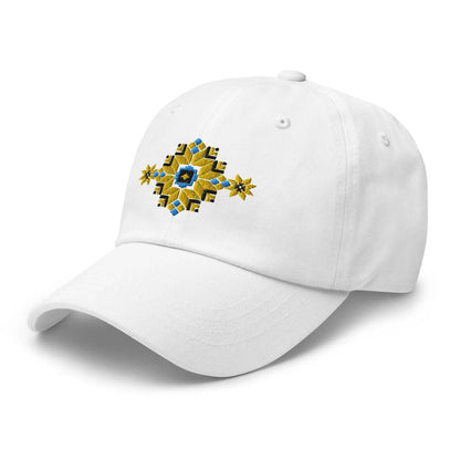 Ukrainian Vyshyvanka Motif Embroidered Dad Hat - The Global Wanderer