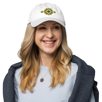 Ukrainian Vyshyvanka Motif Embroidered Dad Hat - The Global Wanderer