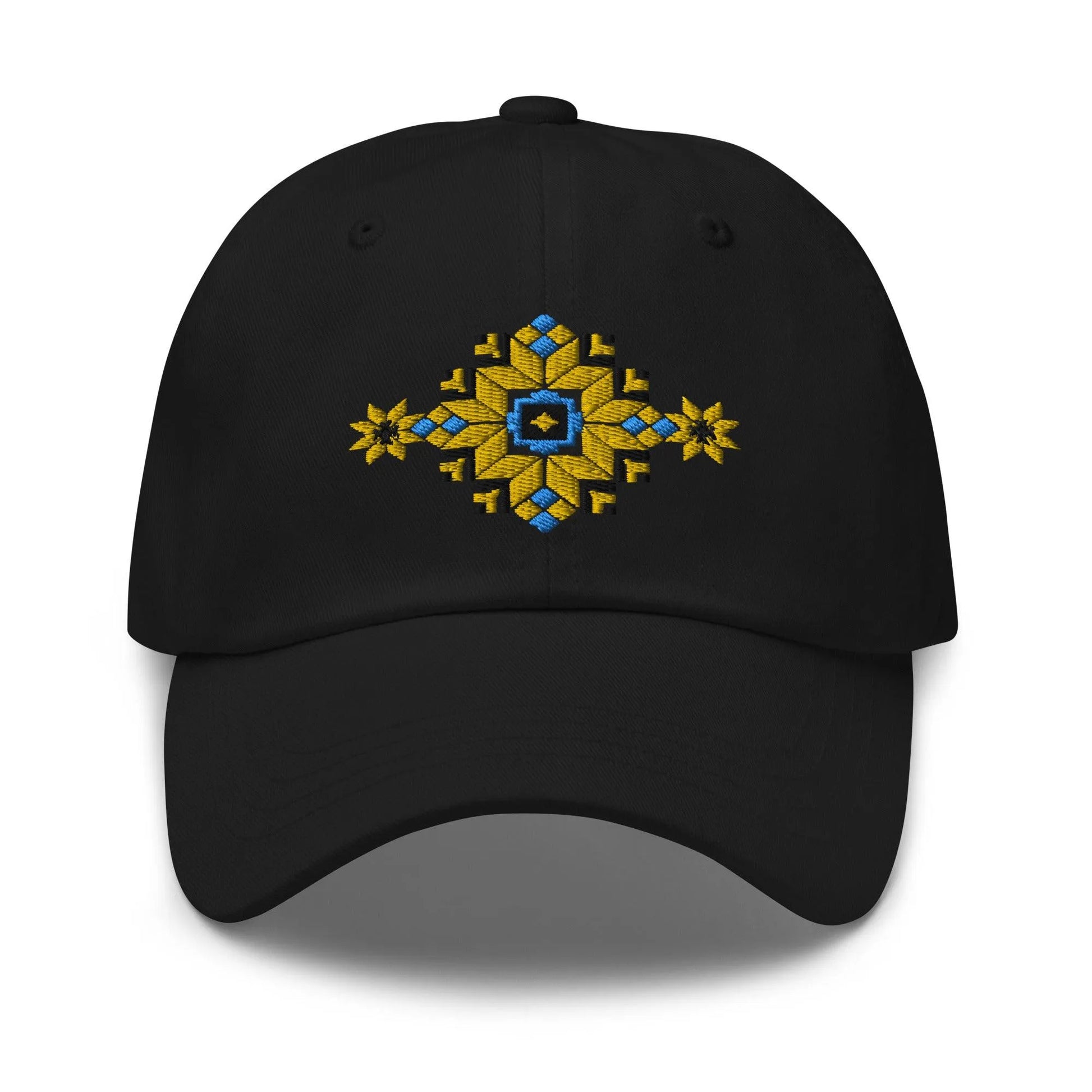 Ukrainian Vyshyvanka Motif Embroidered Dad Hat - The Global Wanderer