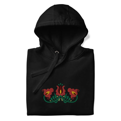 Hungarian Matyó Embroidered Hoodie