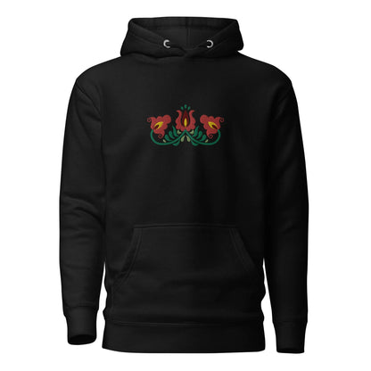 Hungarian Matyó Embroidered Hoodie