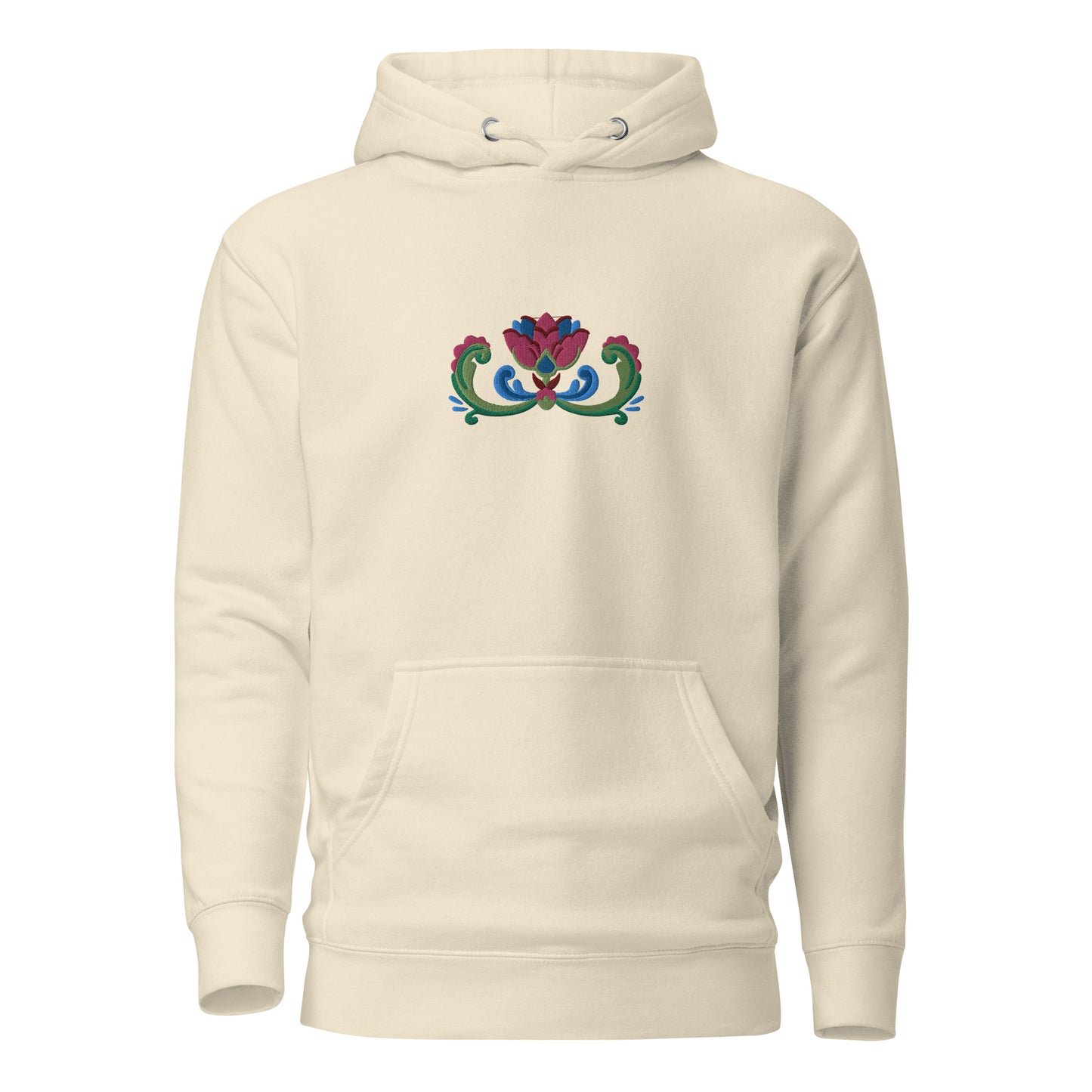 Norwegian Rosemaling Embroidered Hoodie - The Global Wanderer