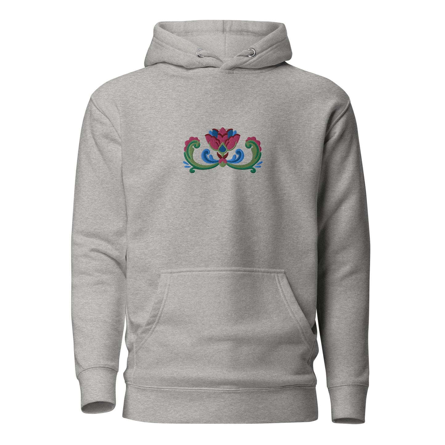 Norwegian Rosemaling Embroidered Hoodie - The Global Wanderer