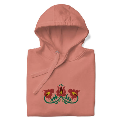 Hungarian Matyó Embroidered Hoodie