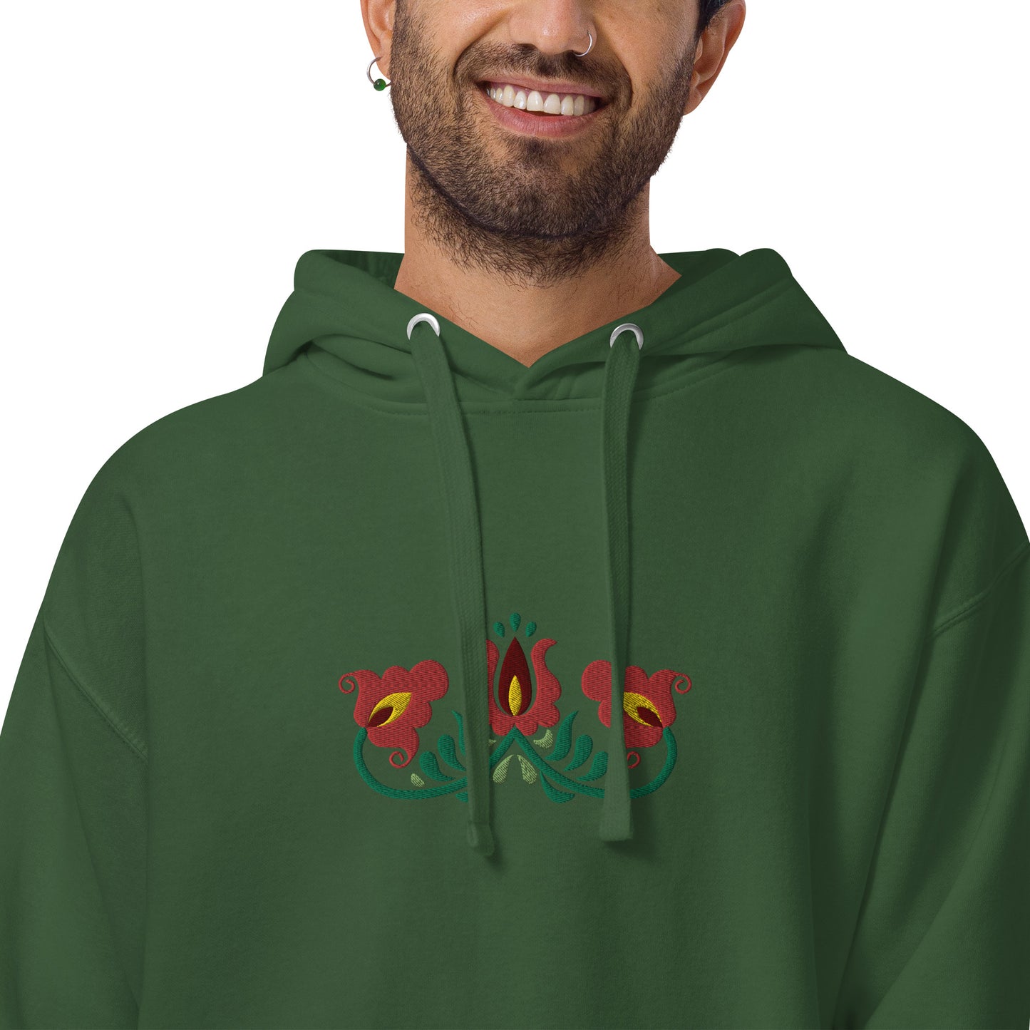 Hungarian Matyó Embroidered Hoodie