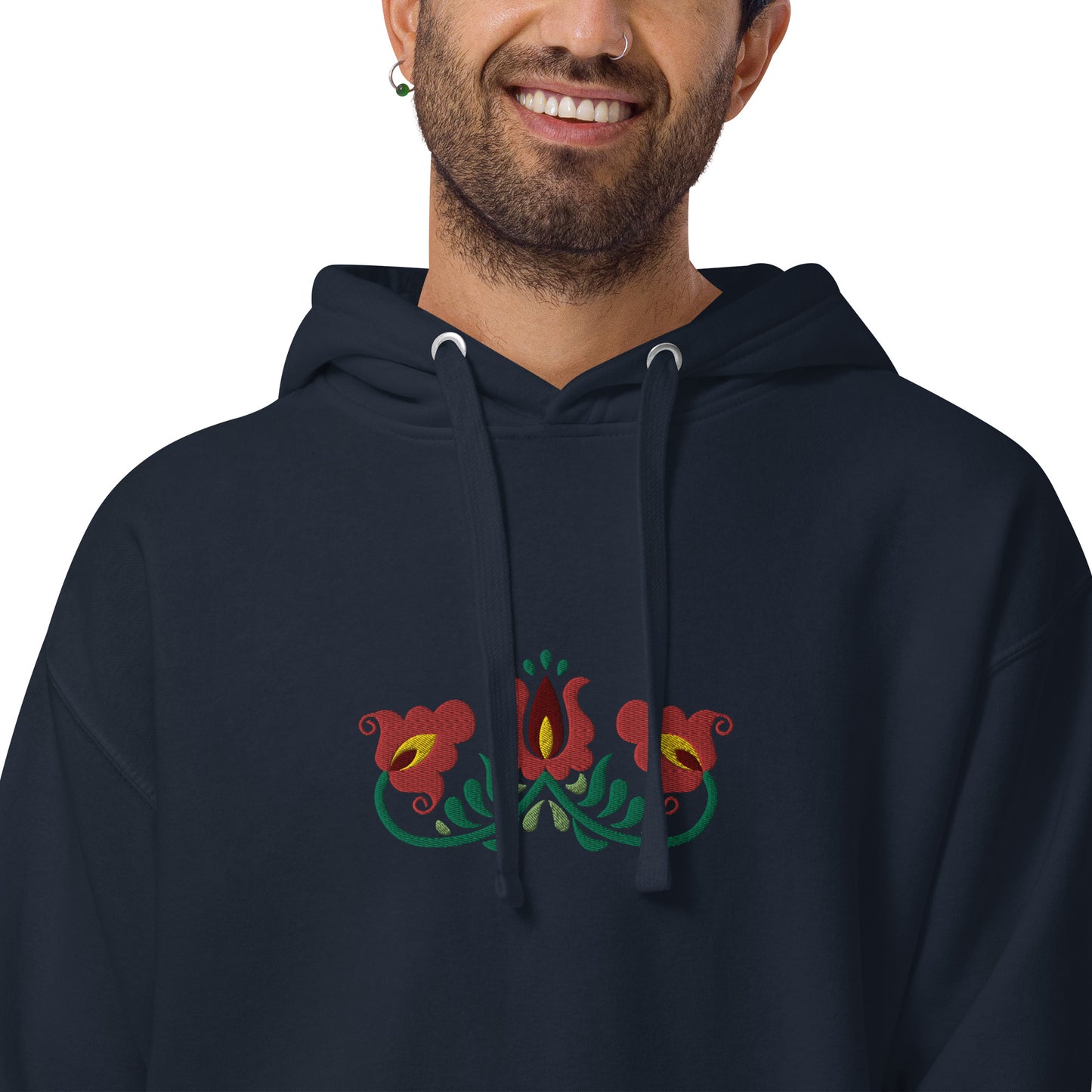 Hungarian Matyó Embroidered Hoodie