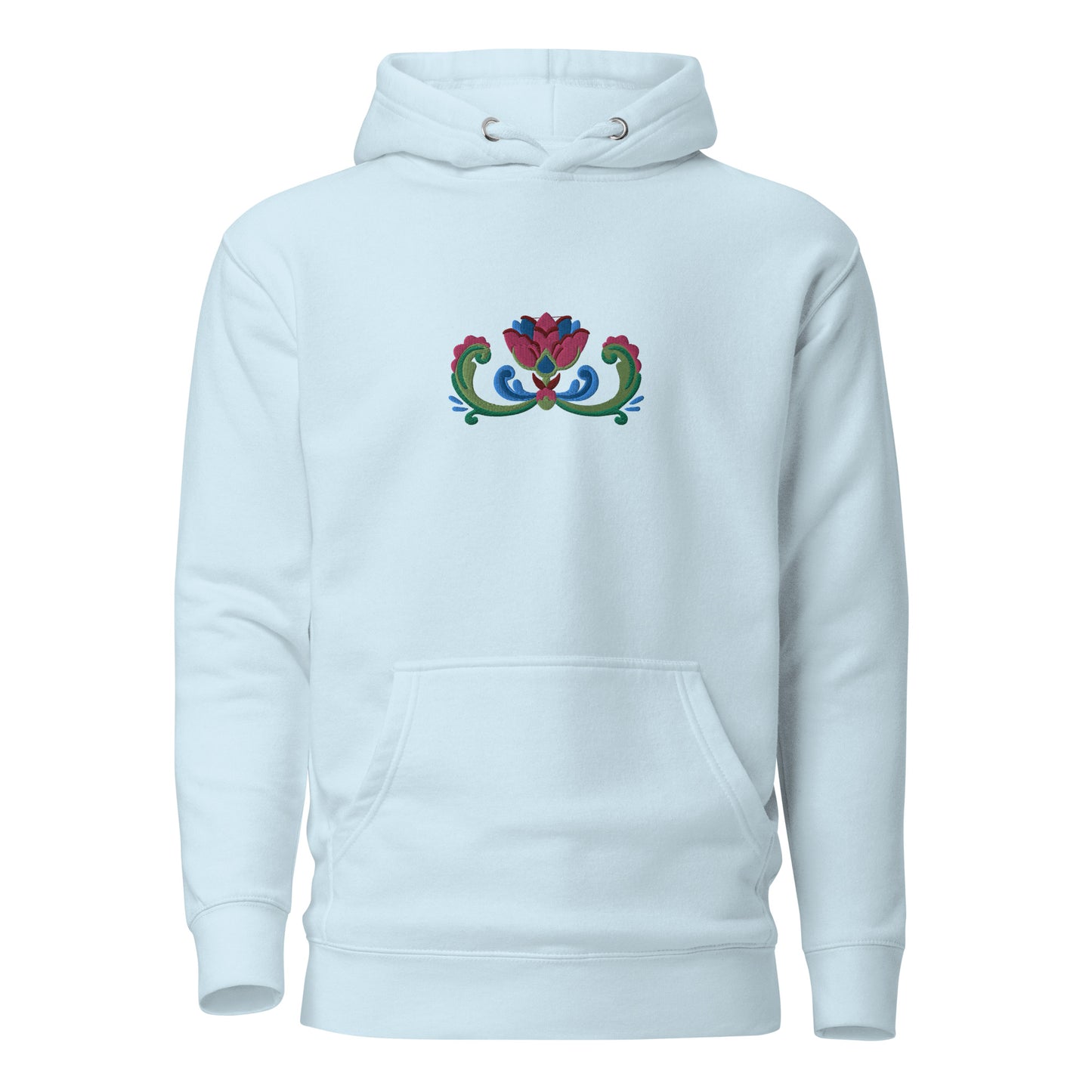 Norwegian Rosemaling Embroidered Hoodie - The Global Wanderer