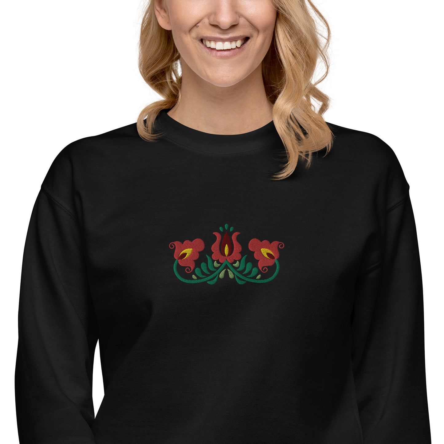 Hungarian Matyó Embroidered Sweatshirt - The Global Wanderer