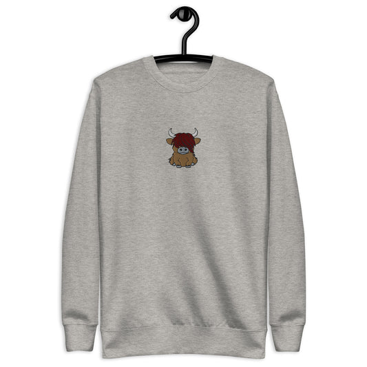 Scottish Highland Cow Sweatshirt - Embroidered - The Global Wanderer