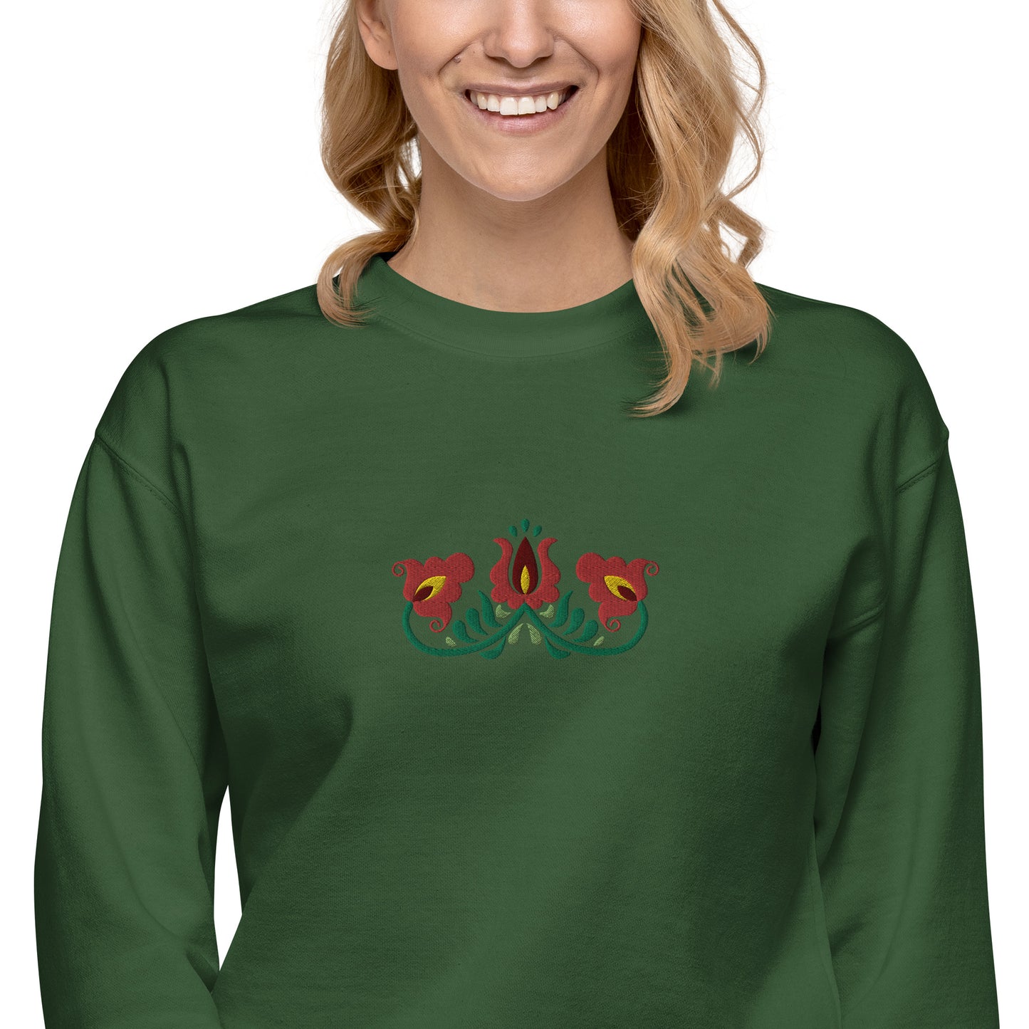 Hungarian Matyó Embroidered Sweatshirt