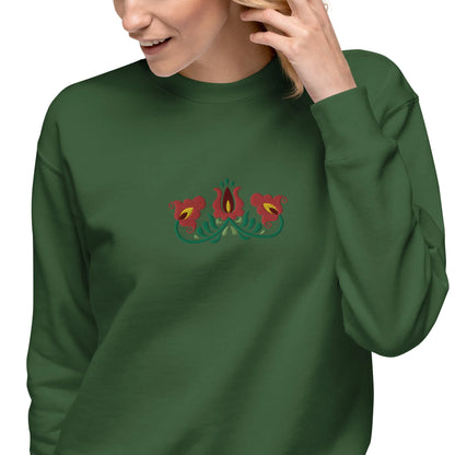 Hungarian Matyó Embroidered Sweatshirt