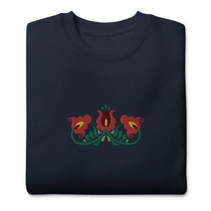 Hungarian Matyó Embroidered Sweatshirt - The Global Wanderer