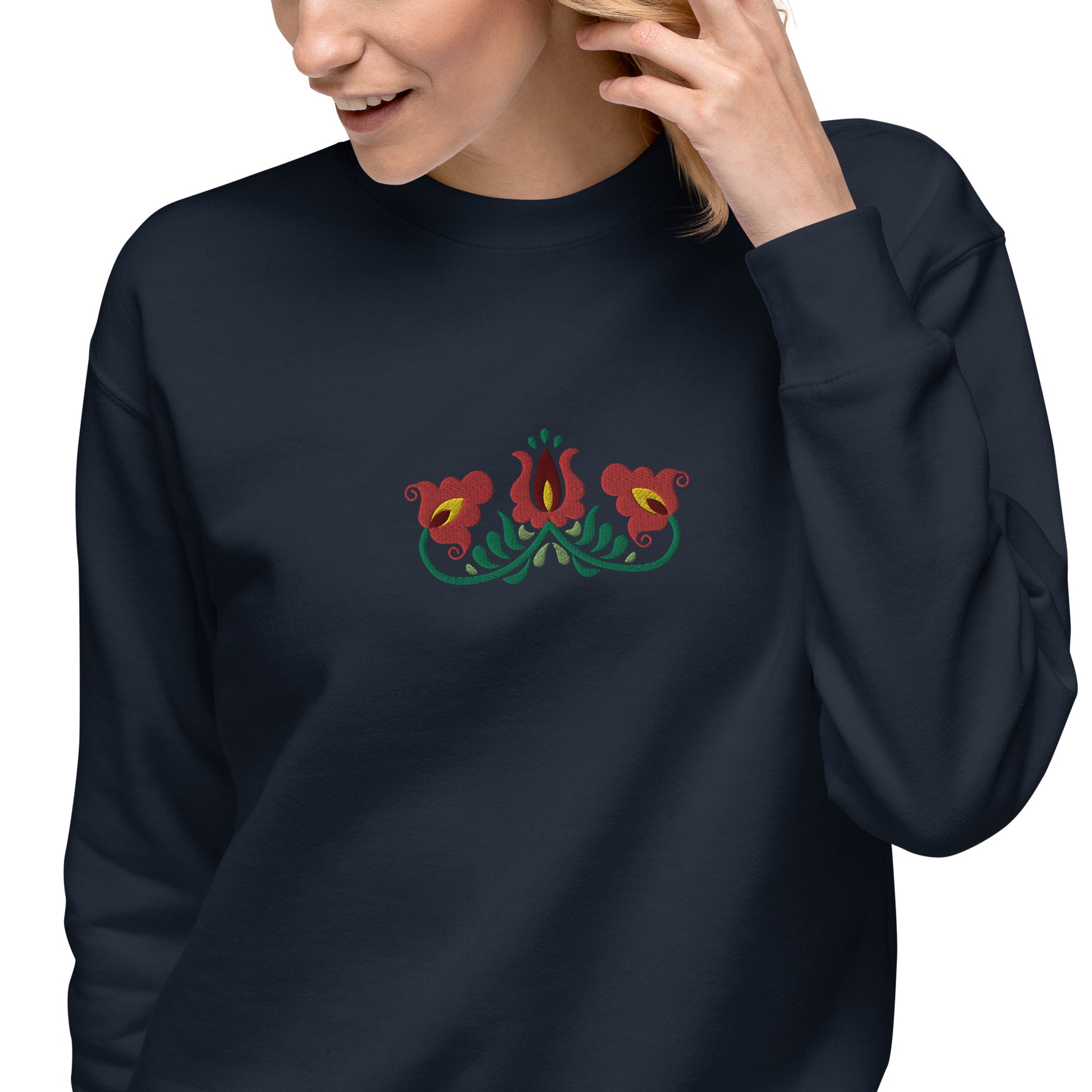 Hungarian Matyó Embroidered Sweatshirt - The Global Wanderer