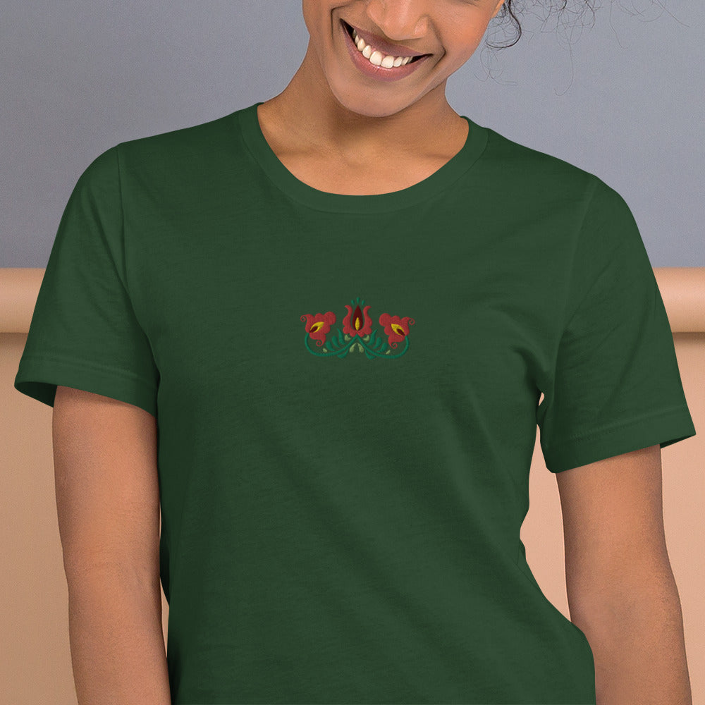 Hungarian Matyó Embroidered T-Shirt - The Global Wanderer