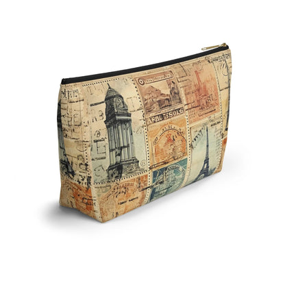 Vintage Travel Stamps Print Pouch - The Global Wanderer