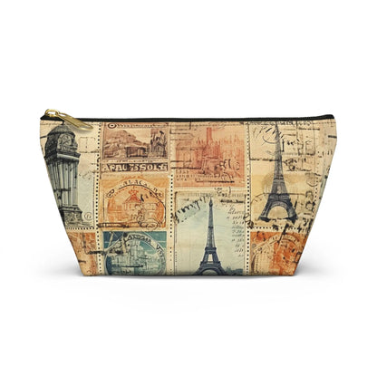 Vintage Travel Stamps Print Pouch - The Global Wanderer