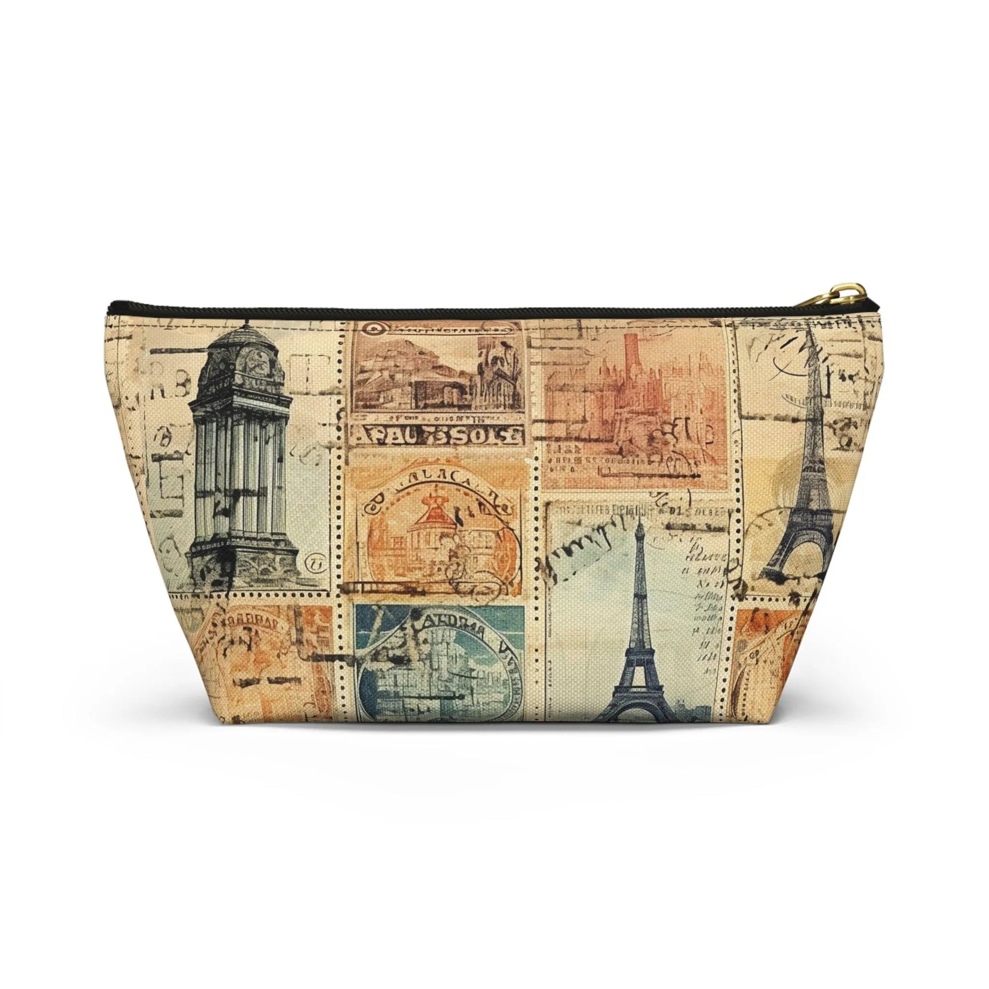 Vintage Travel Stamps Print Pouch - The Global Wanderer