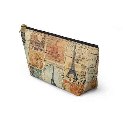 Vintage Travel Stamps Print Pouch - The Global Wanderer