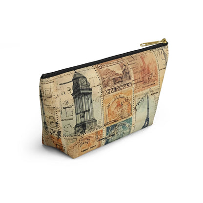 Vintage Travel Stamps Print Pouch - The Global Wanderer