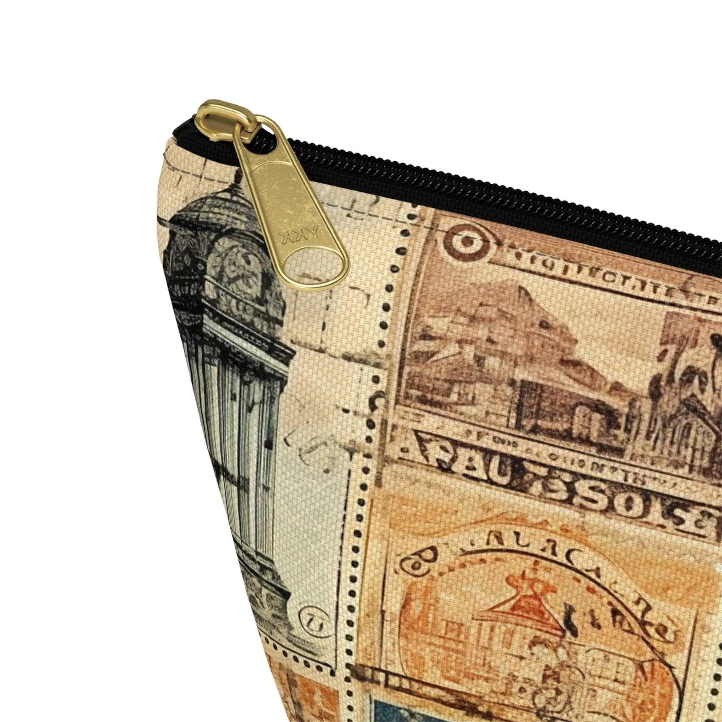 Vintage Travel Stamps Print Pouch - The Global Wanderer