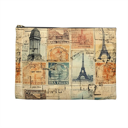 Vintage Travel Stamps Print Pouch - The Global Wanderer