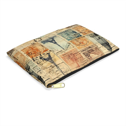 Vintage Travel Stamps Print Pouch - The Global Wanderer