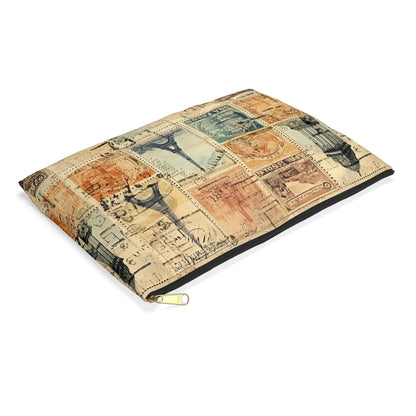 Vintage Travel Stamps Print Pouch - The Global Wanderer