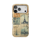 Vintage Travel Stamps Tough MagSafe iPhone Case - The Global Wanderer