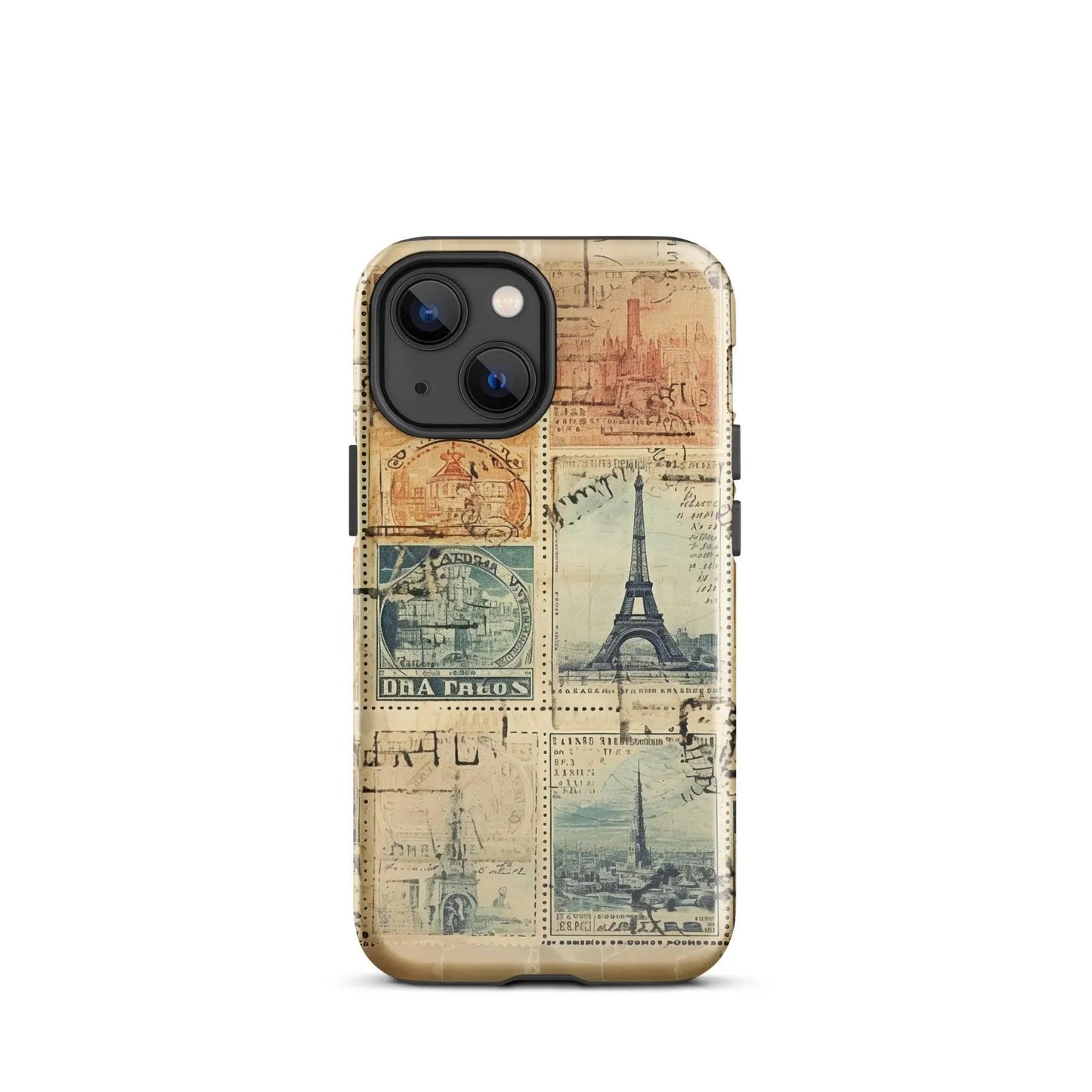 Vintage Travel Stamps Tough MagSafe iPhone® Case - The Global Wanderer