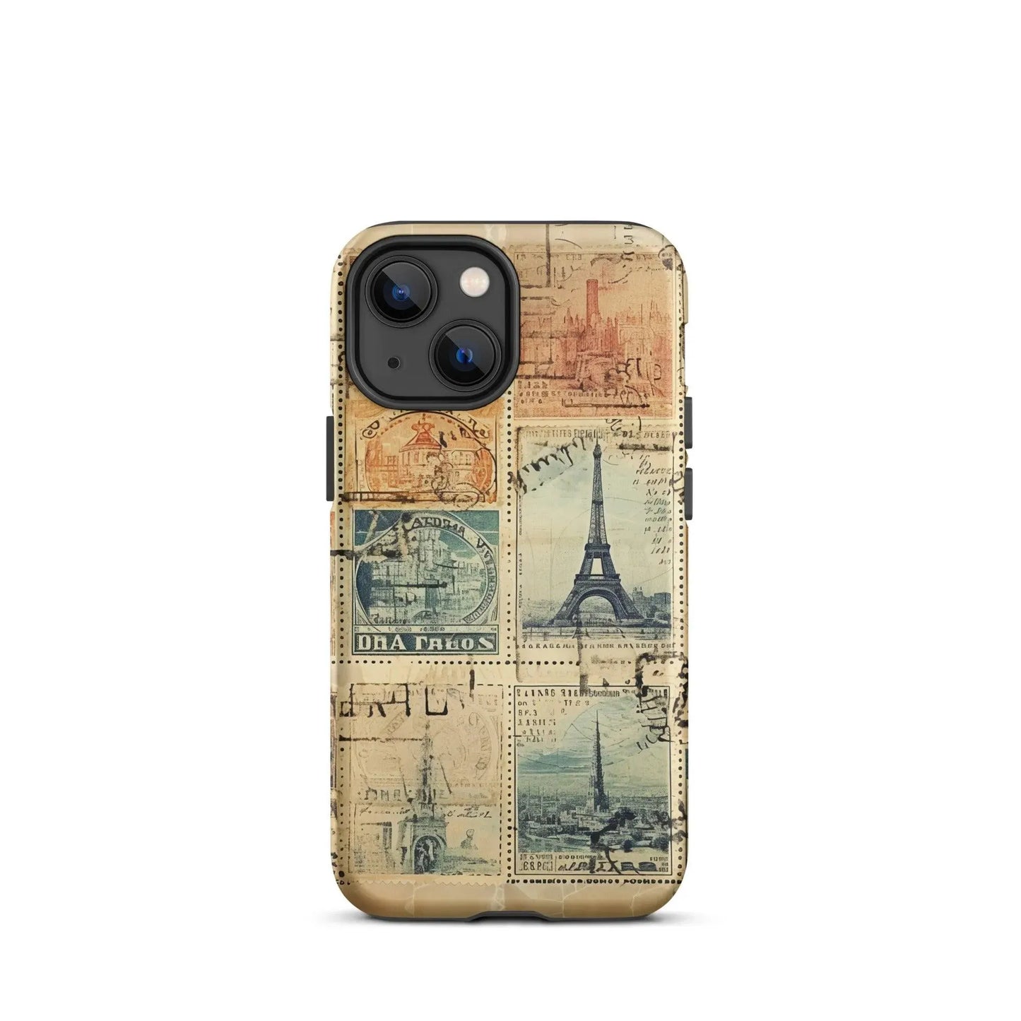 Vintage Travel Stamps Tough MagSafe iPhone® Case - The Global Wanderer