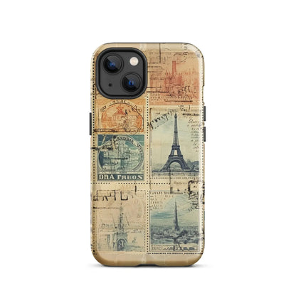 Vintage Travel Stamps Tough MagSafe iPhone® Case - The Global Wanderer