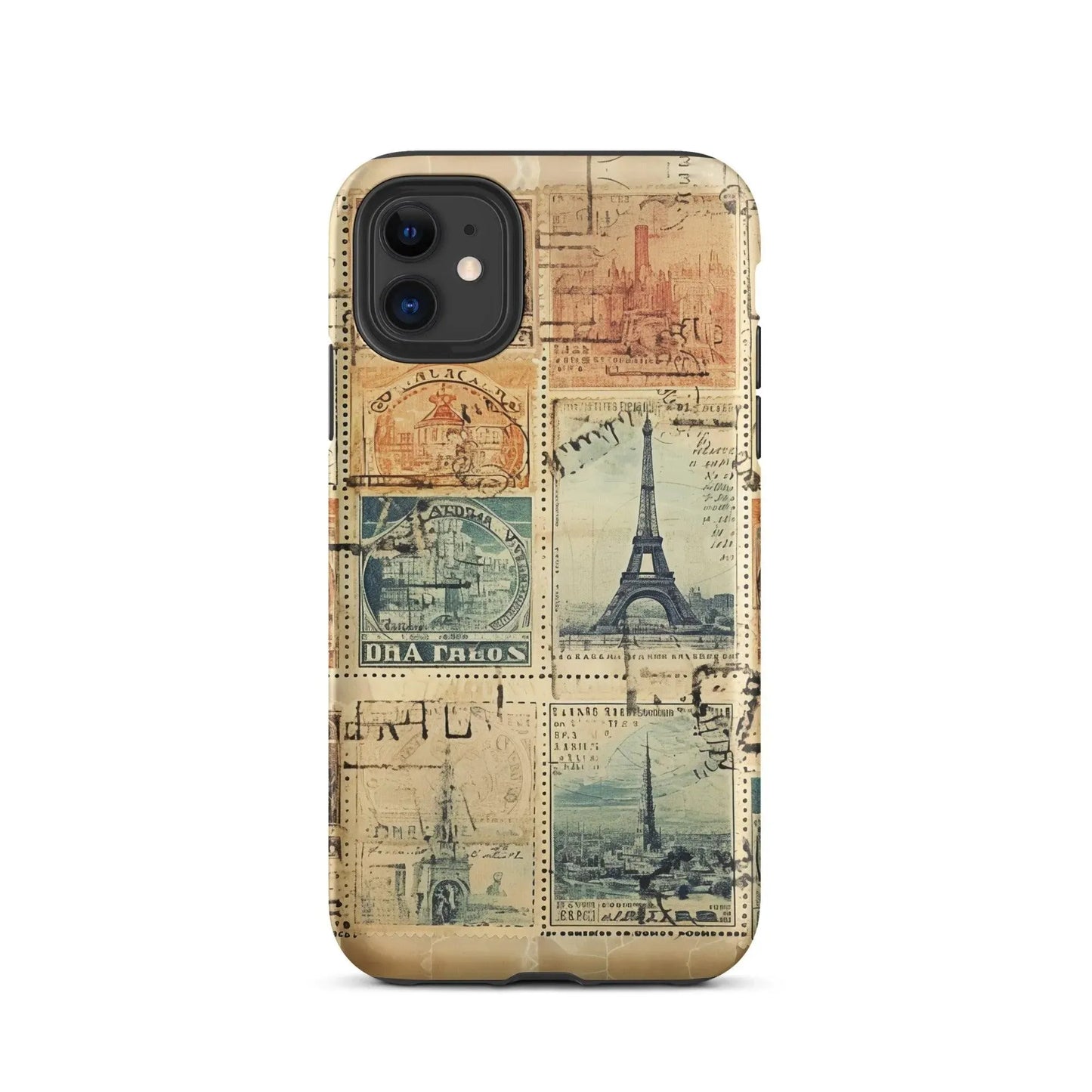 Vintage Travel Stamps Tough MagSafe iPhone® Case - The Global Wanderer