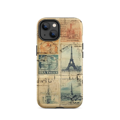 Vintage Travel Stamps Tough MagSafe iPhone® Case - The Global Wanderer