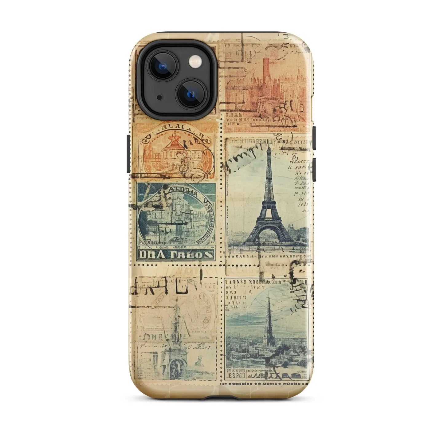 Vintage Travel Stamps Tough MagSafe iPhone® Case - The Global Wanderer