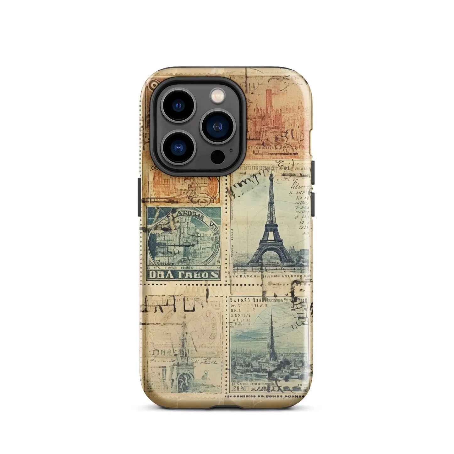 Vintage Travel Stamps Tough MagSafe iPhone® Case - The Global Wanderer